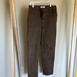 Abercrombie & Fitch Women's High Rise Jeans in Rich Brown